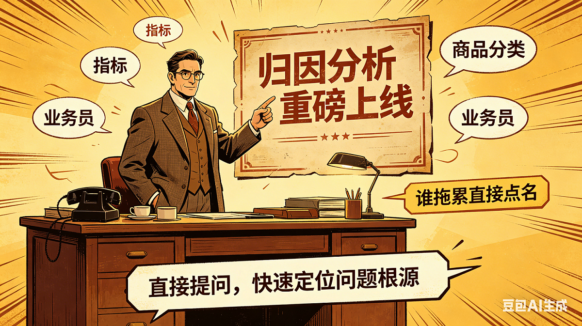 润下滑、业绩波动？老板参谋一键归因，找到真问题