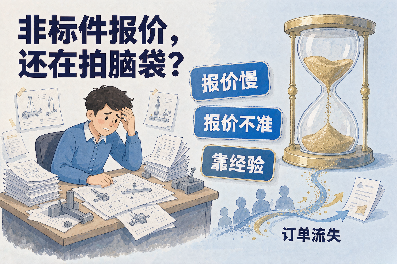 非标件报价还在拍脑袋？一张图纸翻三天，订单全等凉了