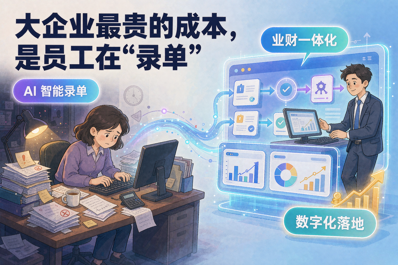 大企业最贵的成本，是员工在"录单"